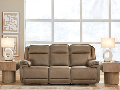 Pines Furniture Outlet - Ashley Furniture - Glencroft Living Room - PWR REC Sofa with ADJ Headrest - PCU1240015
