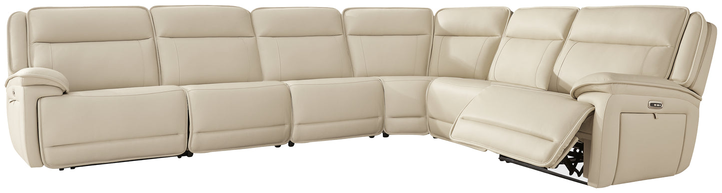 Pines Furniture Outlet - Ashley Furniture - Double Deal Sectional - 6-Piece Reclining Sectional / Almond - U13001S7