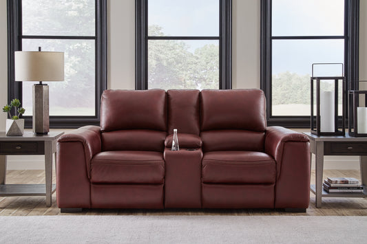 Pines Furniture Outlet - Ashley Furniture - Alessandro Living Room - PWR REC Loveseat/CON/ADJ HDRST / Walnut - U2550218