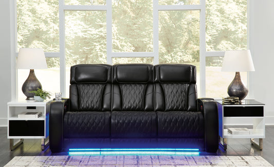 Pines Furniture Outlet - Ashley Furniture - Boyington Living Room - PWR Recliner/ADJ Headrest / Black - U2710613