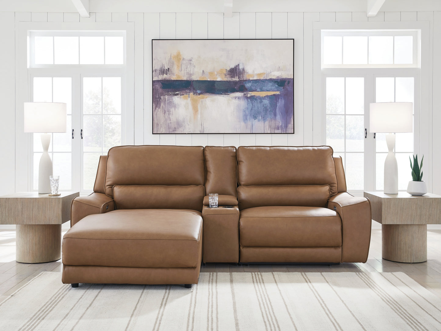 Pines Furniture Outlet - Ashley Furniture - DeepWakes Sectional - 3-Piece Power Reclining Sectional with Chaise - PCU62606S17