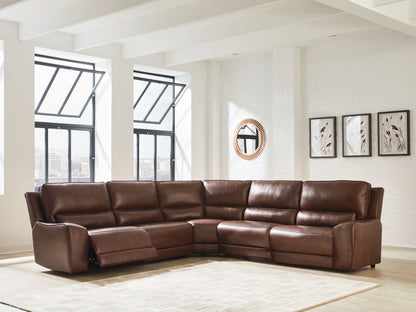Pines Furniture Outlet - Ashley Furniture - DeepWakes Sectional - 5-Piece Power Reclining Sectional / Canyon - PCU62607S8