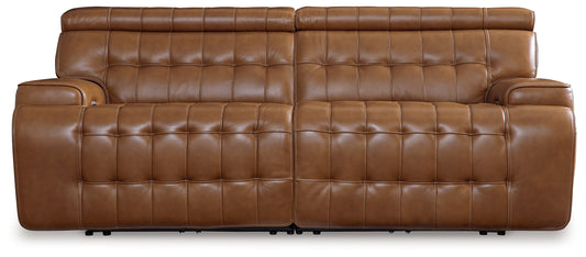 Pines Furniture Outlet - Ashley Furniture - Temmpton Sectional - 6-Piece Power Reclining Sectional / Chocolate - U92708S5