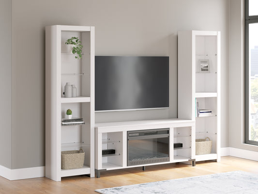Pines Furniture Outlet - Ashley Furniture - Brollevi Entertainment Center - 3-Piece Entertainment Center / White - W2722W1