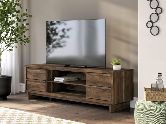 Pines Furniture Outlet - Ashley Furniture - Zadilyn 72" TV Stand - 72" / Brown - W3367-68