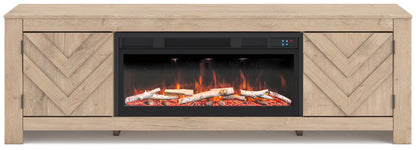Cayboni 71" TV Stand with Electric Fireplace
