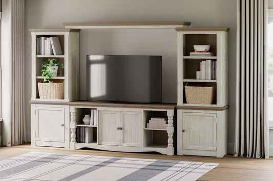 Pines Furniture Outlet - Ashley Furniture - Havalance Entertainment Center - Bridge / Two-tone - W814-35